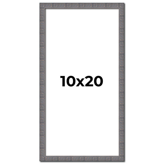 10x20 Frame Slate Blue Distressed Rustic Solid Wood Picture Frame | 0.75 Inch Moulding Width |