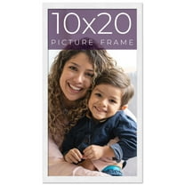 10x20 Frame White Real Wood Picture Frame Width 0.75 inches | Interior Frame Depth 0.5 inches |