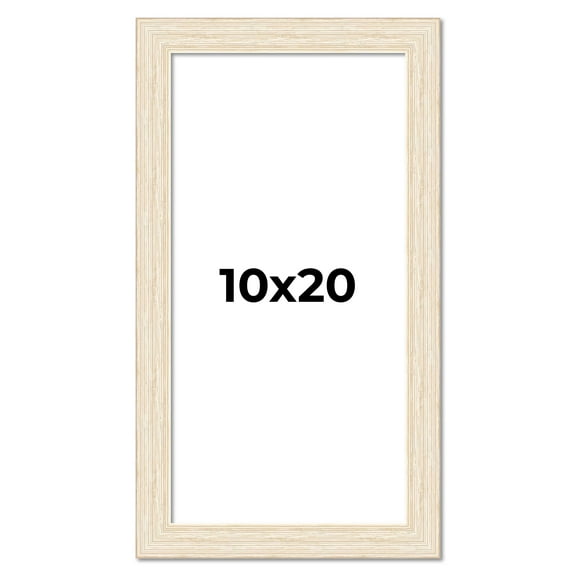 10x20 Frame White Real Wood Picture Frame Width 1.5 inches | Interior Frame Depth 0.5 inches | Barn
