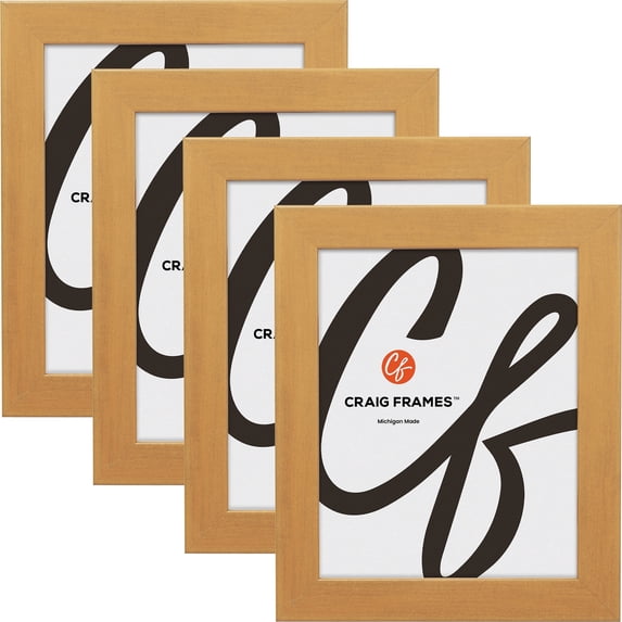 Craig Frames 10x20 Picture Frame - Gold Style 26-1619 1.25 Inch MDF Moulding - Wall Display Frame for Art, Posters, or Photos