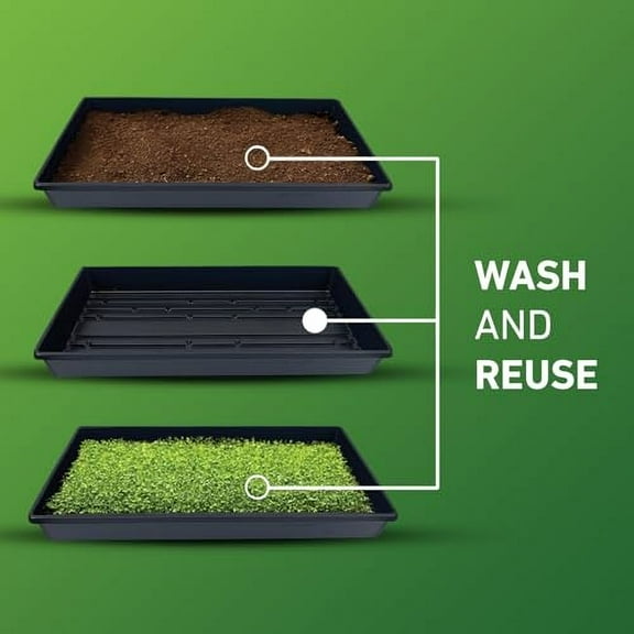 10x20 Inch Black Plastic 100 Pack Plant Propagation Tray Growing Trays for Garden, Planting, Seedling, Soil & Hydroponic Horticulture - Microgreen Trays Grow Plants - No Drain Ho