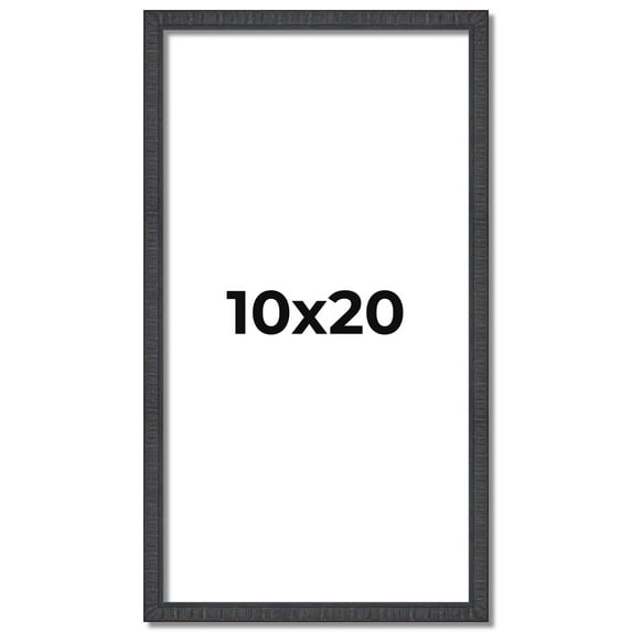 10x20 Rustic Brown Real Wood Picture Frame Width 0.75 inches | Interior Frame Depth 0.5 inches |