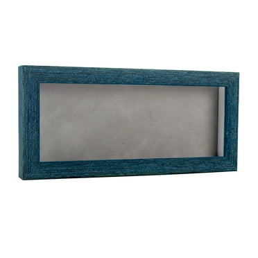 10x20 Shadow Box Frame Blue Wood | With a 1" Usable Display Depth | Includes a Light Grey Real