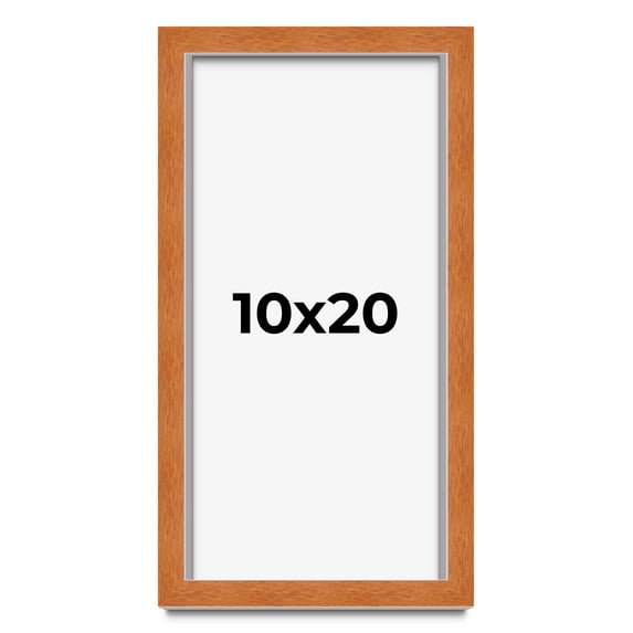 10x20 Shadow Box Frame Brown | 0.875 Inches Deep Real Wood Contemporary Shadowbox Display Frame |