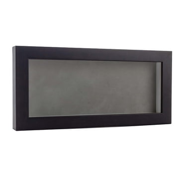 10x20 Shadow Box Frame Brown Walnut Wood | With a 3/4" Usable Display Depth | Includes a Light Grey