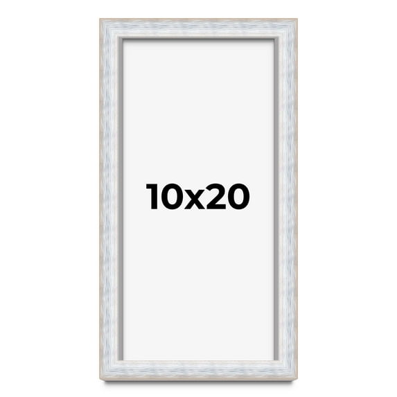 10x20 Shadow Box Frame Silver | 1.625 Inches Deep Real Wood Contemporary Shadowbox Display Frame |