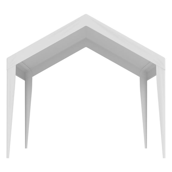 10x20 ft Carport Canopy Replacement Cover, Heavy-Duty Waterproof & UV Resistant, Fits Garage Shelter Tent, Includes Ball Bungees, White (Top Only, No Frame)