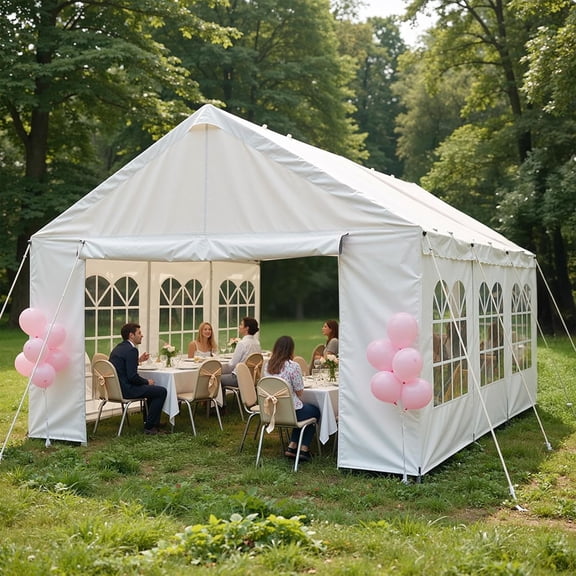 10x20 ft Pop Up Canopy Tent with Removable Sidewalls, Heavy Duty Waterproof Outdoor Party Canopy for Carport Camping Patio Wedding BBQ