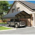 thumbnail image 1 of 10x20FT Heavy Duty Metal Carport Rust Resistant Wind Resistant Corrosion Resistant UV Protected Portable Shelter for Cars SUVs Trucks RVs Boats All Weather Protection and Sunshade, 1 of 7