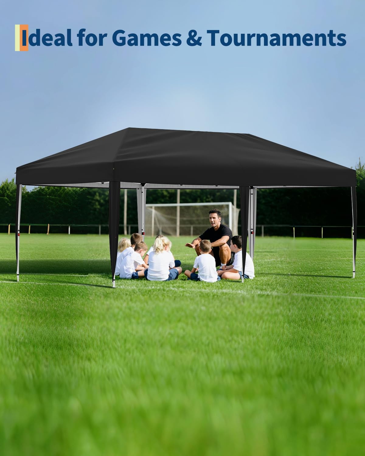 10x20FT Pop Up Canopy Tent with 6 Removable Sidewalls,Heavy-Duty 210D ...