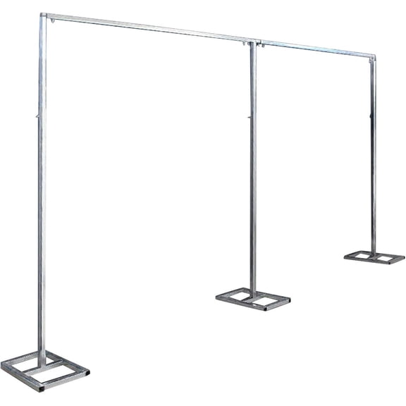 10x20ft Backdrop Stand, Wedding Party Backdrop Stand Pipe Kit Curtain Frame, Professional Background Support, Heavy Duty Photoshoot Stand for Wedding Party Celebration Photography Stage