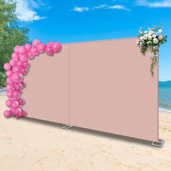 10x20ft Carbon Steel Backdrop Stand Wedding Party Backdrop Stand Pipe Kit Curtain Frame 22lbs Capacity for Stages, Receptions, Parties