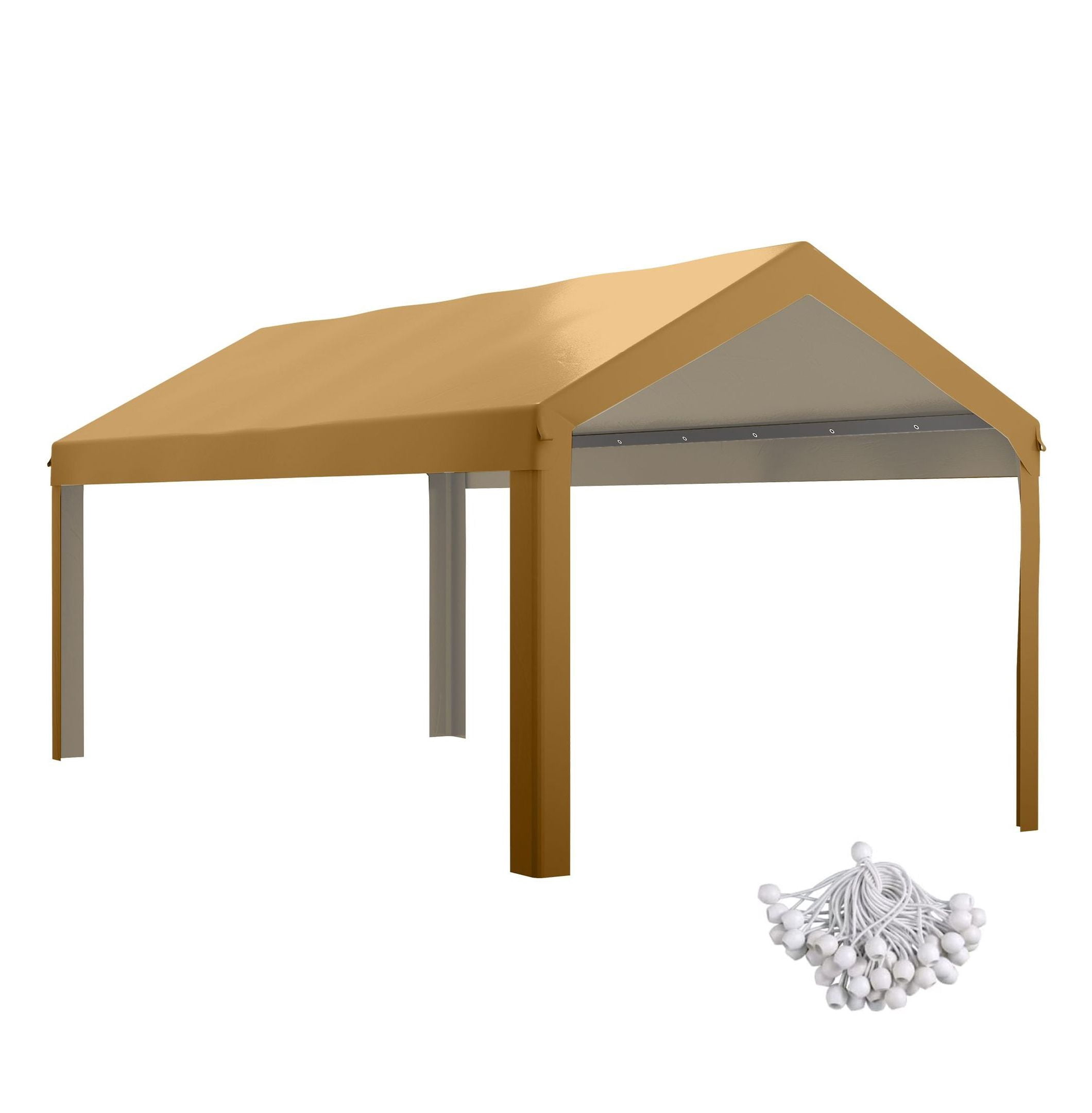 10x20ft Carport Roof Replacement Canopy, UV Resistant, Beige - Fits 84C-378V00 & 84C-206 Series