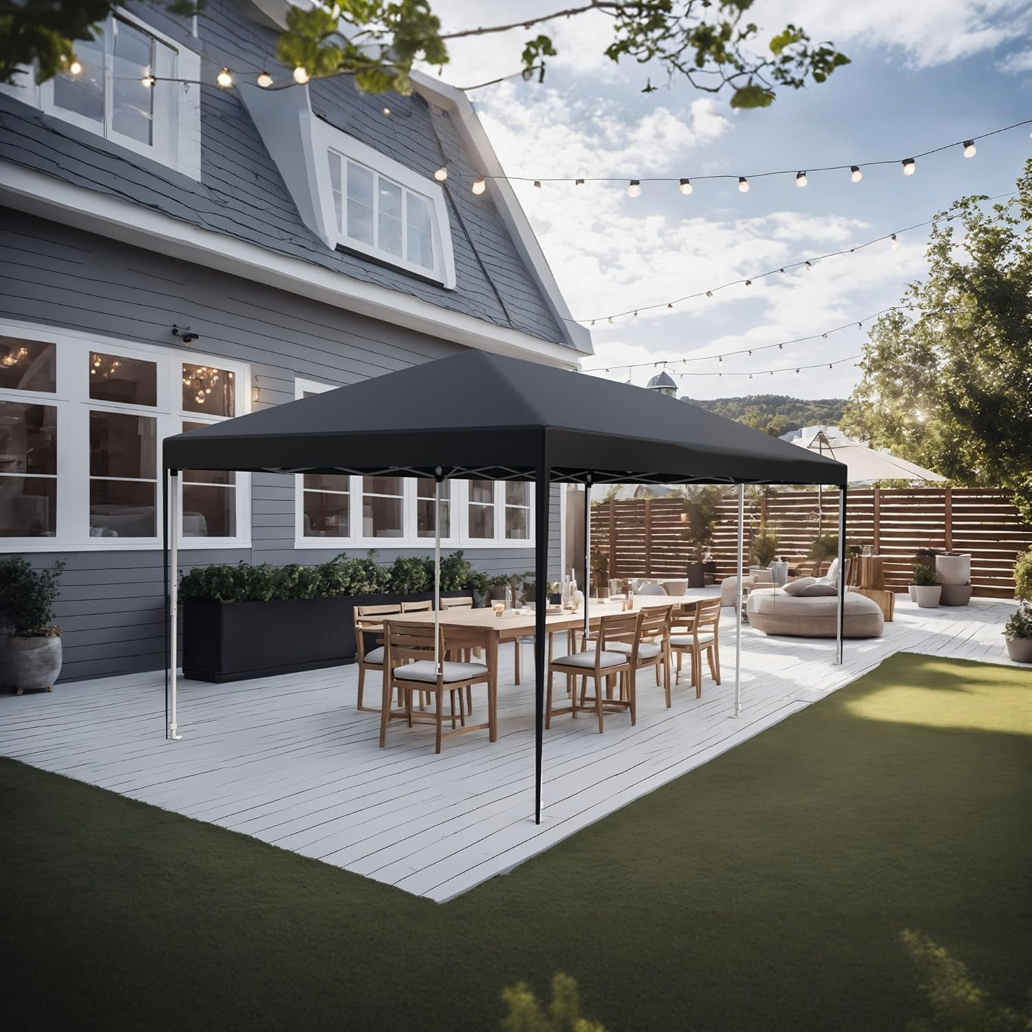 10x20ft Pop Up Outdoor Canopy Tent with Removable Sidewalls, Patented