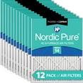 thumbnail image 1 of 10x20x1 (9_1/2x19_1/2) Pleated Air Filters MERV 14 Plus Carbon 12 Pack, 1 of 7