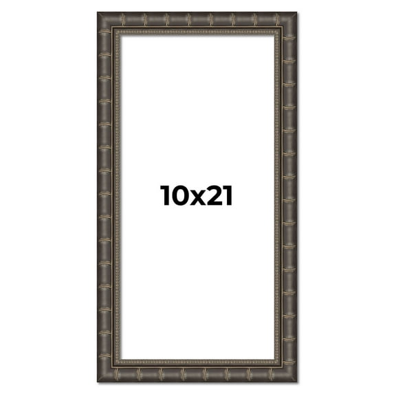 10x21 Frame Black Bamboo Solid Wood Picture Frame Width 1.5 Inches | Interior Frame Depth 0.5