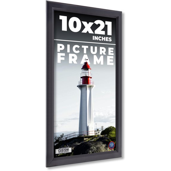 10x21 Frame Black Passaggi Solid Wood Picture Frame Width 1.5 Inches | Interior Depth 0.5 Inches |