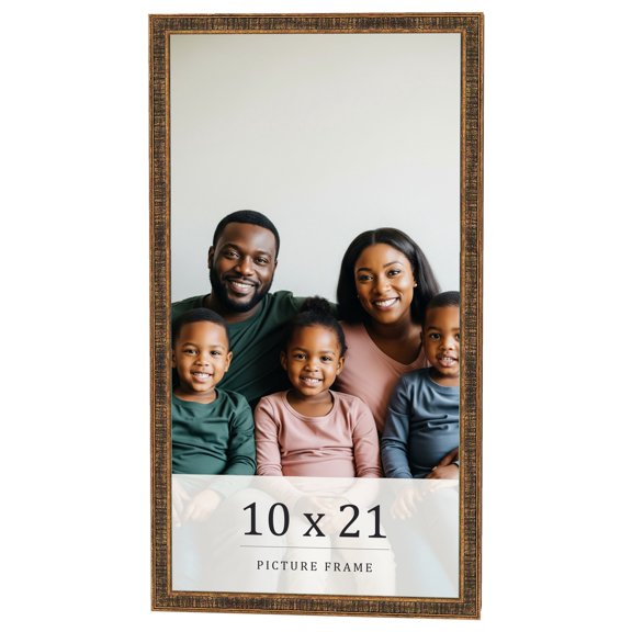 10x21 Frame Gold Kingsley Distressed Solid Wood Picture Frame Width 0.75 Inches | Interior Frame
