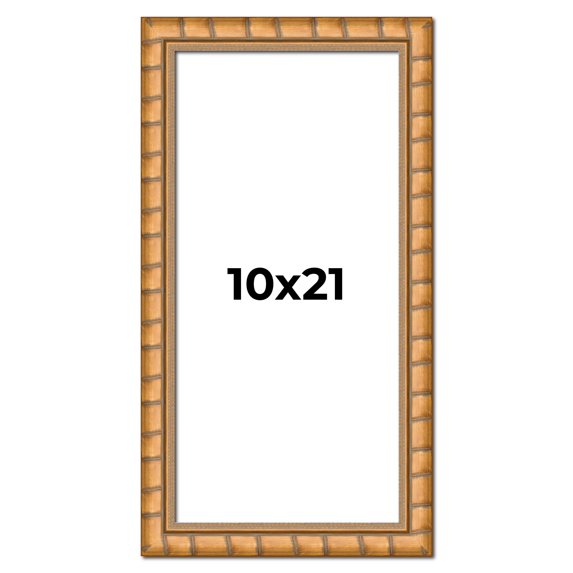 10x21 Frame Gold Real Wood Picture Frame Width 1.5 inches | Interior Frame Depth 0.5 inches |