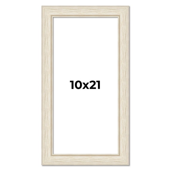 10x21 Frame White Real Wood Picture Frame Width 1.75 inches | Interior Frame Depth 0.5 inches |
