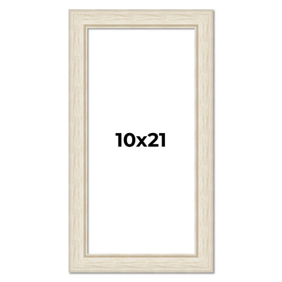 10x21 Frame White Real Wood Picture Frame Width 1.75 inches | Interior Frame Depth 0.5 inches |