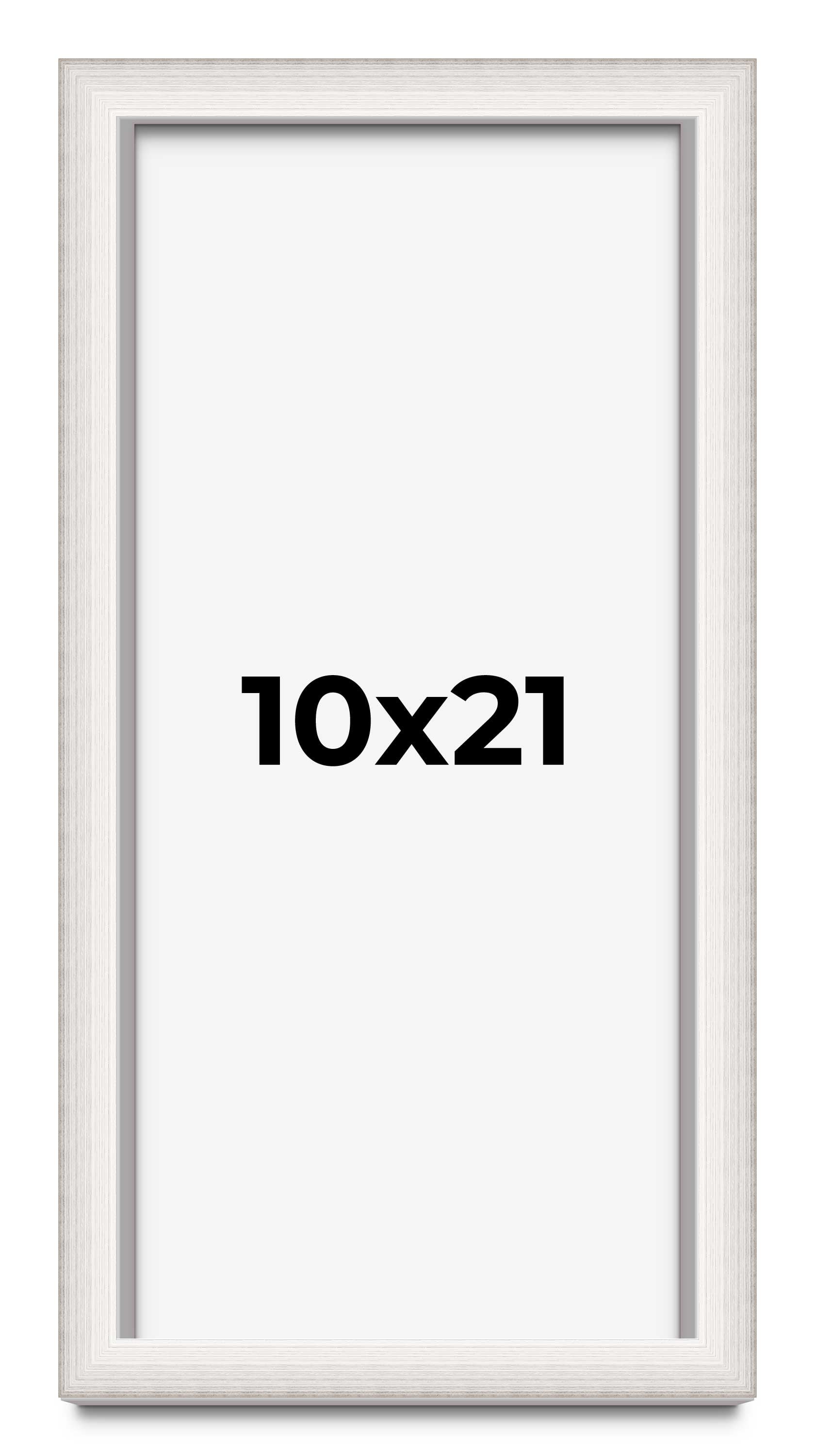 10x21 Shadow Box Silver Brushed Striped Display Frame | 1.625 Inches ...