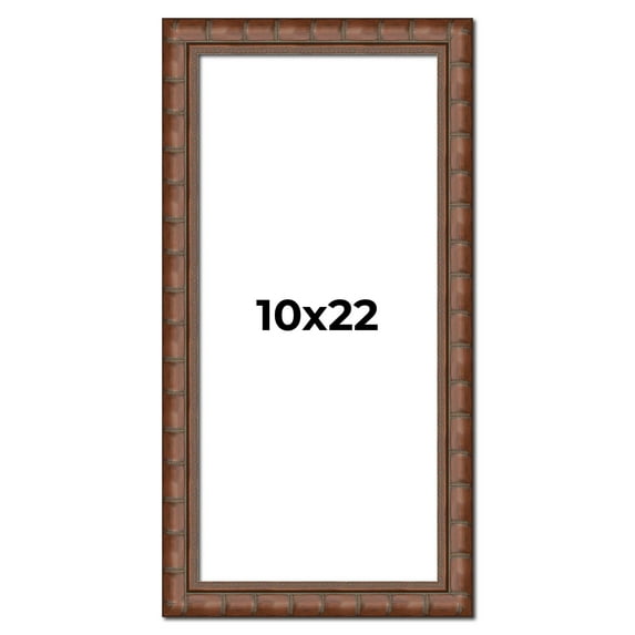 10x22 Dark Brown Bamboo Real Wood Picture Frame Width 1.5 inches | Interior Frame Depth 0.5 inches