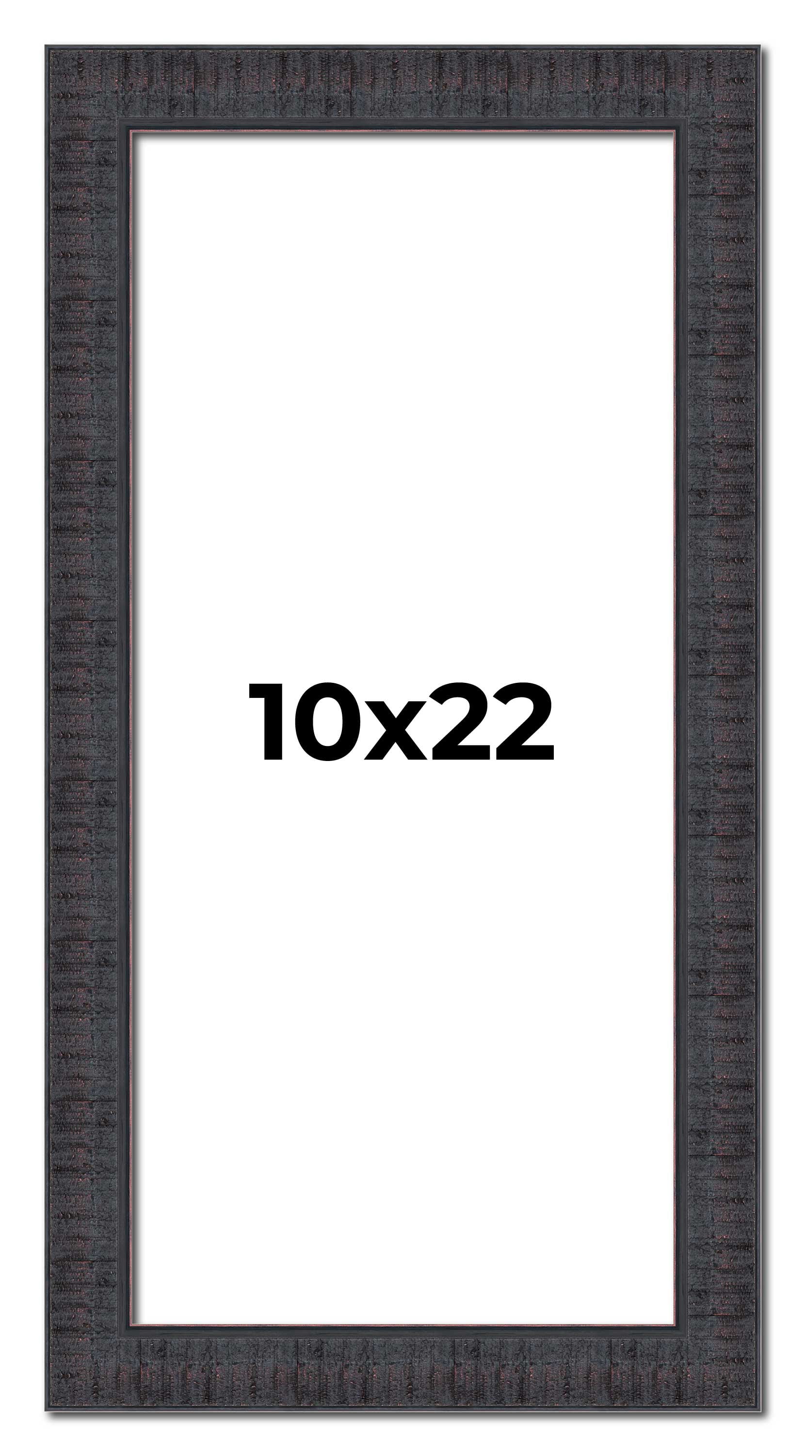 10x22 Frame Brown Rustic Solid Wood Picture Frame 1.5 Inches Wide ...