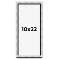 thumbnail image 1 of 10x22 Frame Brushed Silver Solid Wood Picture Frame | 0.75 Inch Moulding Width | Rabbet Depth 0.75, 1 of 5