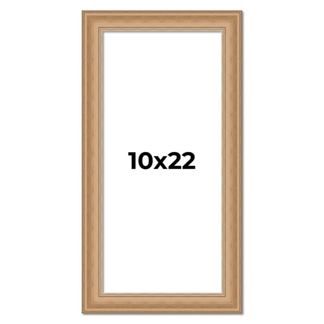 10x22 Frame Charleston Honey Brown Solid Wood Picture Frame Width 1.75 Inches | Interior Depth 0.5