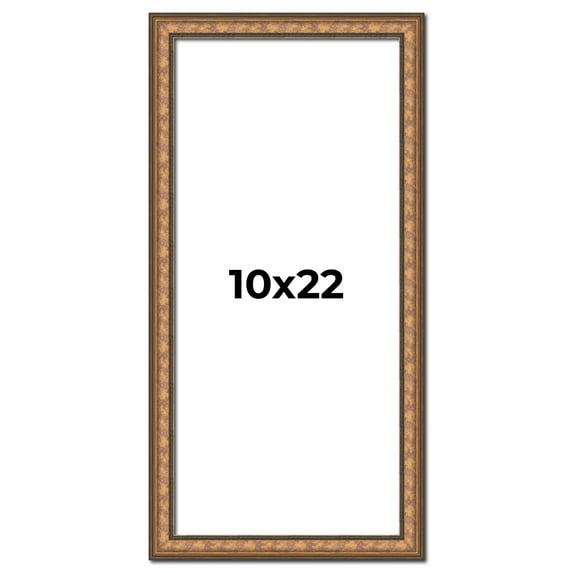 10x22 Frame Gold Real Wood Picture Frame Width 1.25 inches | Interior Frame Depth 0.5 inches |