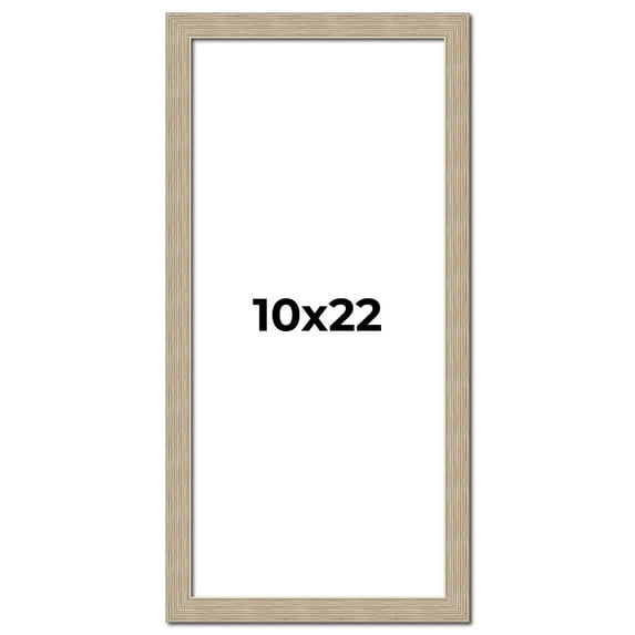 10x22 Frame Grey Solid Wood Picture Frame Width 1 Inches | Interior Frame Depth 0.5 Inches |