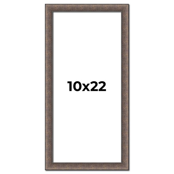 10x22 Frame Silver Real Wood Picture Frame Width 1.25 Inches | Interior Frame Depth 0.5 Inches |