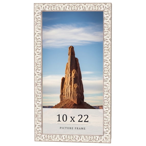 10x22 Frame White Real Wood Picture Frame Width 1.5 inches | Interior Frame Depth 0.5 inches |
