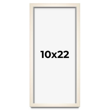 10x22 Frame White Wheat Solid Wood Picture Frame | Moulding Width 0.75 Inches | Interior Depth 0.5