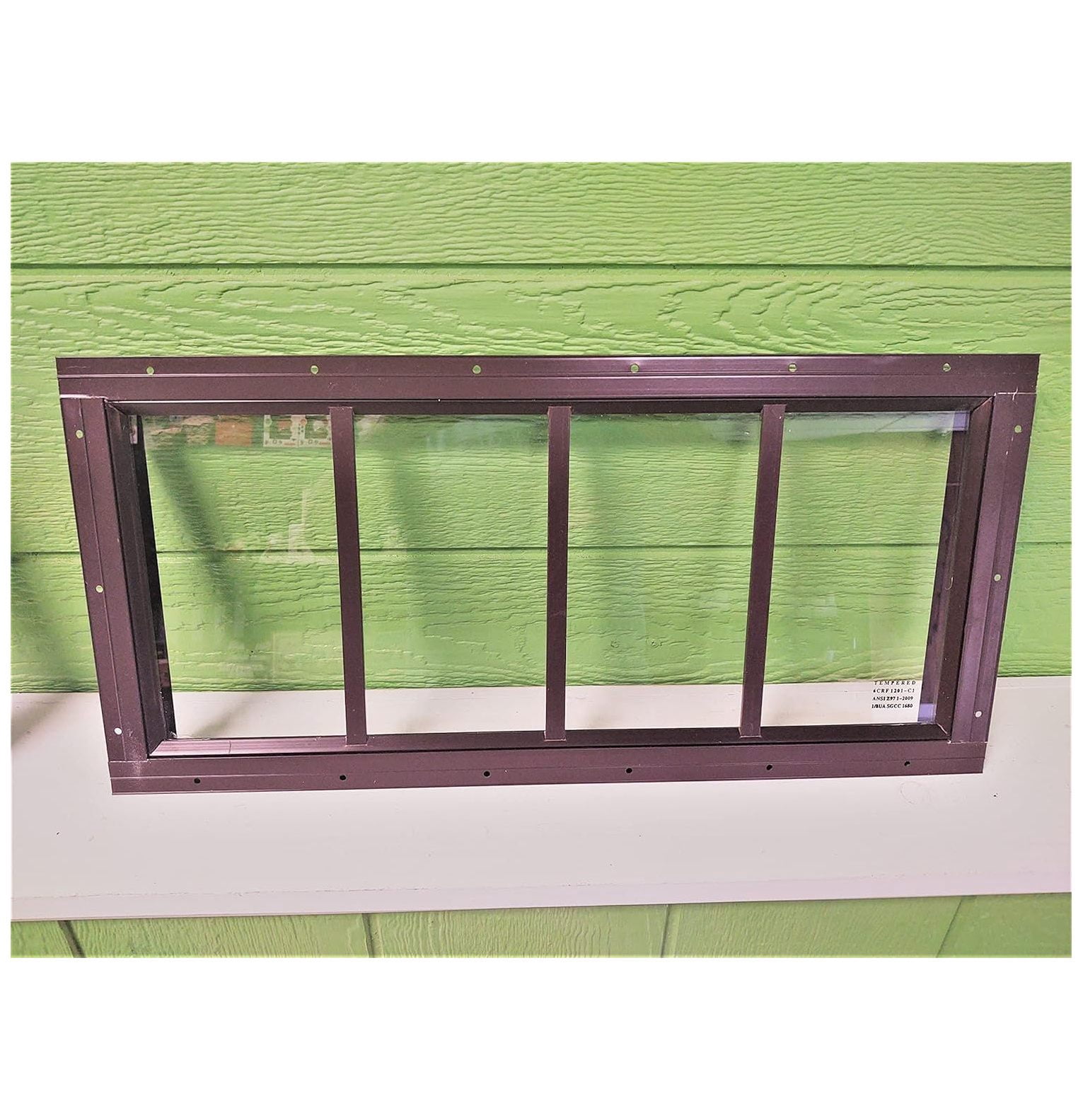 10x23 Brown Transom Shed Window, Tempered Glass, Great for Outdoor ...