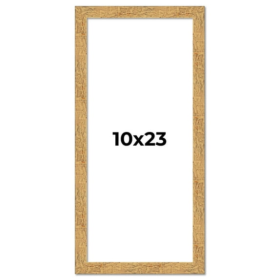 10x23 Frame Beige Real Wood Picture Frame Width 1.25 inches | Interior Frame Depth 0.5 inches |
