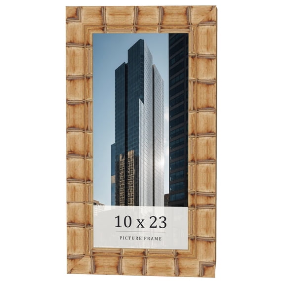 10x23 Frame Beige Real Wood Picture Frame Width 3 inches | Interior Frame Depth 0.5 inches |