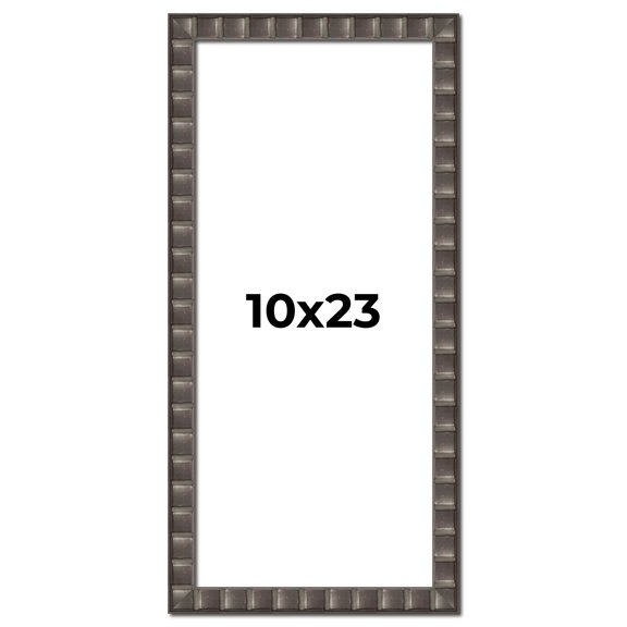 10x23 Frame Black Brown Chestnut Mosaic Solid Wood Picture Frame | 1.125 Inch Moulding Width |