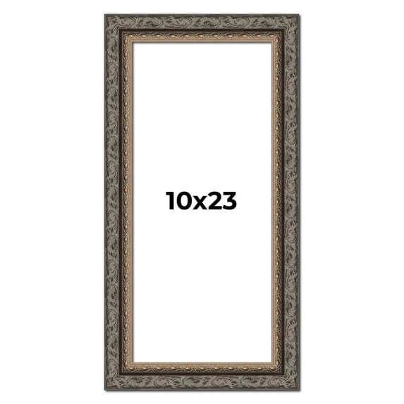 10x23 Frame Black Real Wood Picture Frame Width 2 inches | Interior Frame Depth 0.5 inches | Fitz