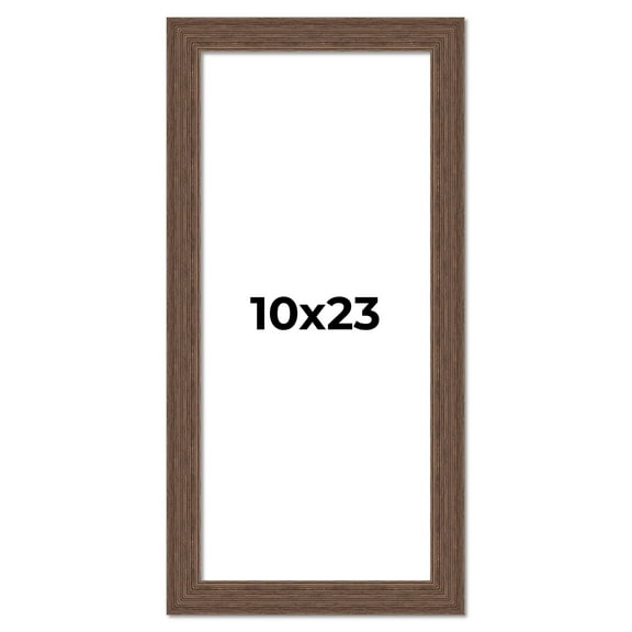 10x23 Frame Brown Farmhouse Solid Wood Picture Frame Width 1.5 Inches | Interior Frame Depth 0.5