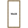 thumbnail image 1 of 10x23 Frame Gold Solid Wood Picture Frame - Complete Modern Photo Frame Includes UV Acrylic, 1 of 8