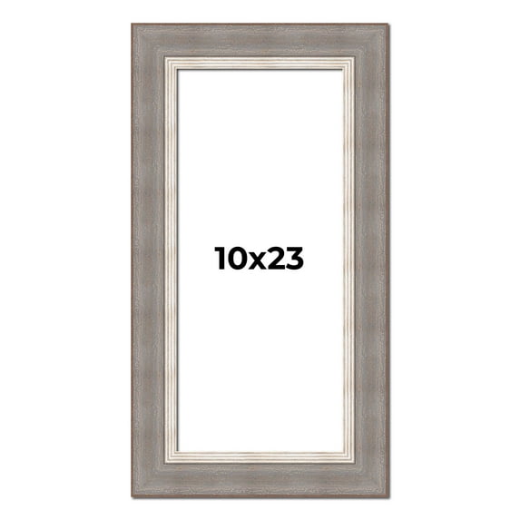 10x23 Frame Grey Real Wood Picture Frame Width 2.75 Inches | Interior Frame Depth 0.5 Inches |