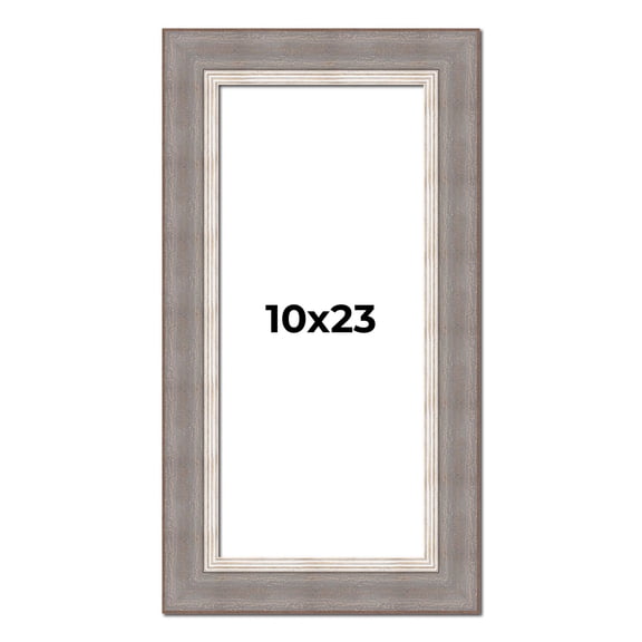 10x23 Frame Grey Real Wood Picture Frame Width 2.75 Inches | Interior Frame Depth 0.5 Inches |