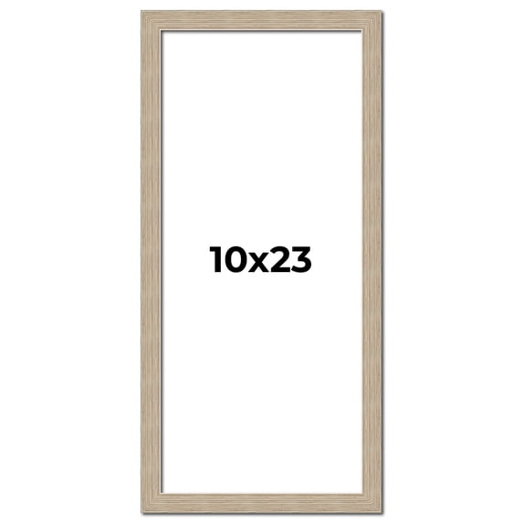 10x23 Frame Grey Solid Wood Picture Frame Width 1 Inches | Interior Frame Depth 0.5 Inches |