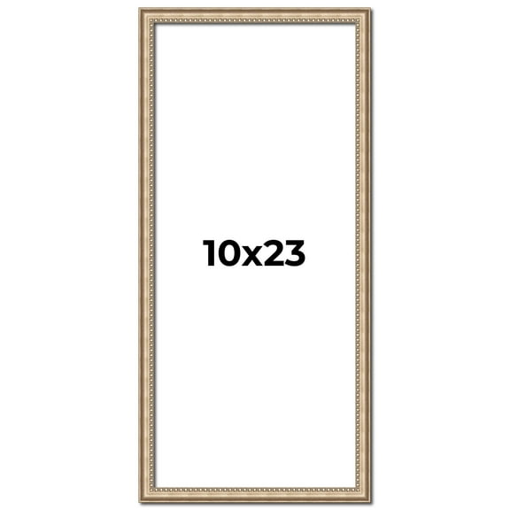 10x23 Frame Silver Real Wood Picture Frame Width 0.75 Inches | Interior Frame Depth 0.5 Inches |