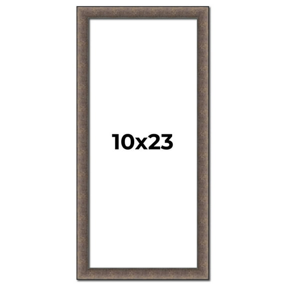 10x23 Frame Silver Real Wood Picture Frame Width 1.25 Inches | Interior Frame Depth 0.5 Inches |