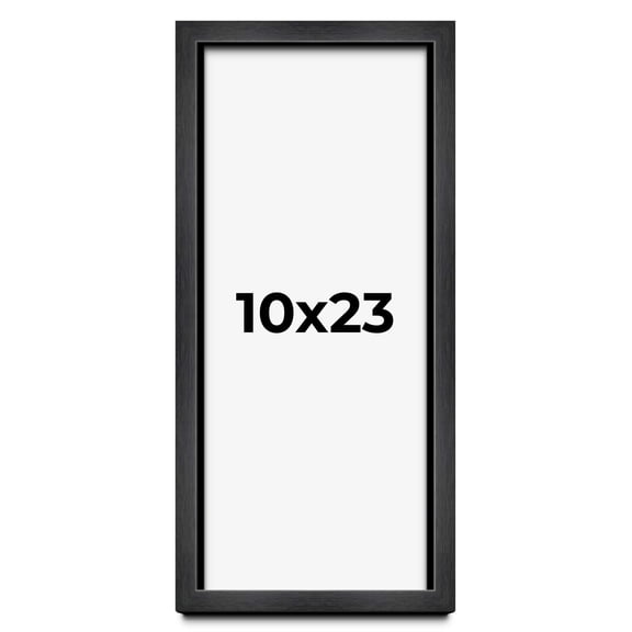 10x23 Shadow Box Frame Grey Charcoal Black | 0.875 Inches Deep | Solid Wood Shadowbox Display Frame