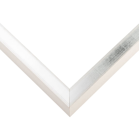 10x23 Shadow Box Frame Silver | 1.375 inches Deep Real Wood Contemporary Shadowbox Display Frame |