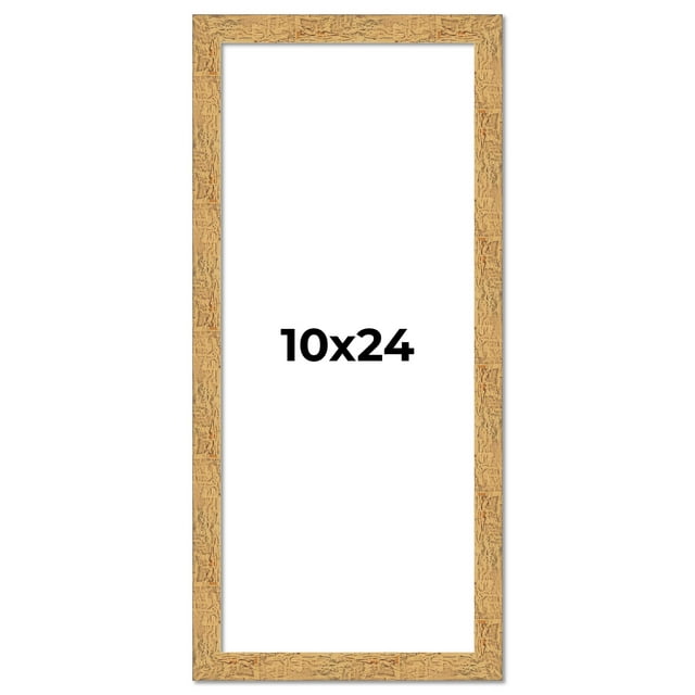 10x24 Frame Beige Real Wood Picture Frame Width 1.25 inches | Interior Frame Depth 0.5 inches |